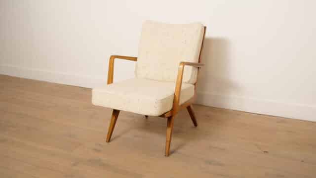 Fauteuil Lounge Vintage Knoll Knoll Antimott Cream
