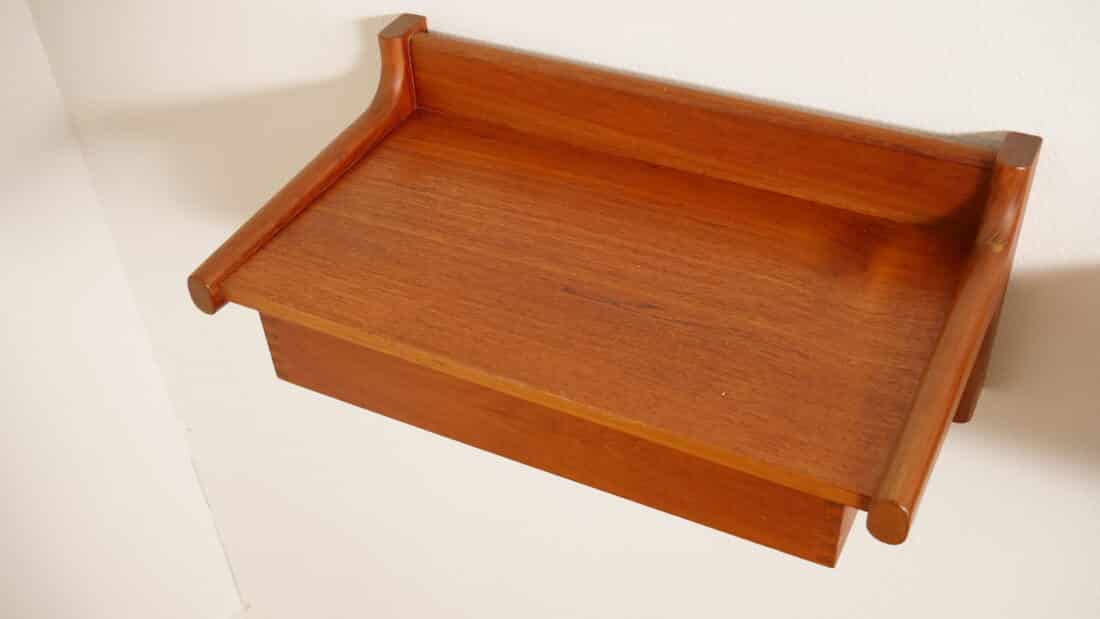 Set Deense Zwevende Nachtkastjes Teak Vintage Set Deense Zwevende Nachtkastjes Teak Vintage