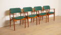 4 x eetkamerstoelen | Erik Buch | Model 49 | Teak | Met armleuning