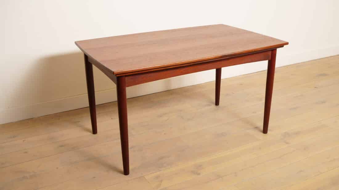 Vintage Eettafel Uitschuifbaar Teak Bootmodel Vintage Eettafel Uitschuifbaar Teak Bootmodel