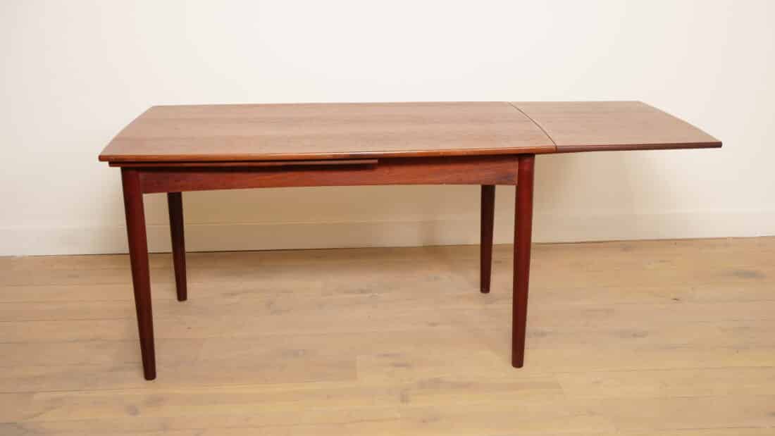 Vintage Eettafel Uitschuifbaar Teak Bootmodel Vintage Eettafel Uitschuifbaar Teak Bootmodel