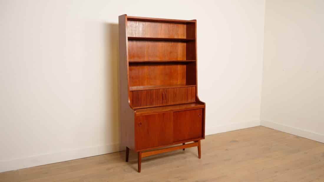 Vintage Boekenkast Secretaire Teak Johannes Sorth Vintage Boekenkast Secretaire Teak Johannes Sorth