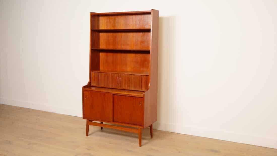 Vintage Boekenkast Secretaire Teak Johannes Sorth Vintage Boekenkast Secretaire Teak Johannes Sorth