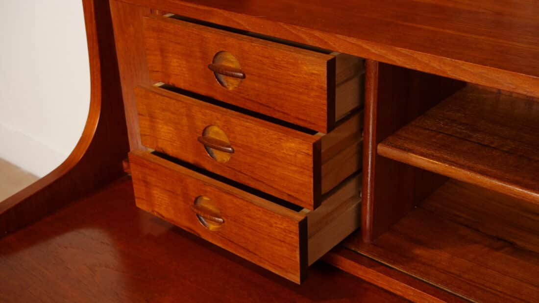 Vintage Boekenkast Secretaire Teak Johannes Sorth Vintage Boekenkast Secretaire Teak Johannes Sorth