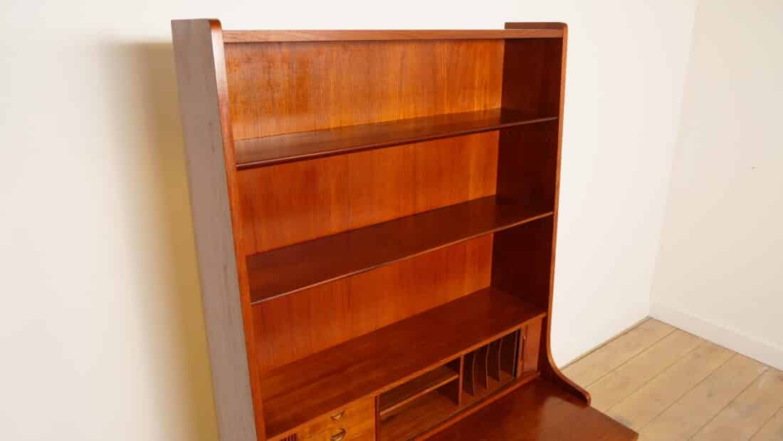 Vintage Boekenkast Secretaire Teak Johannes Sorth Vintage Boekenkast Secretaire Teak Johannes Sorth
