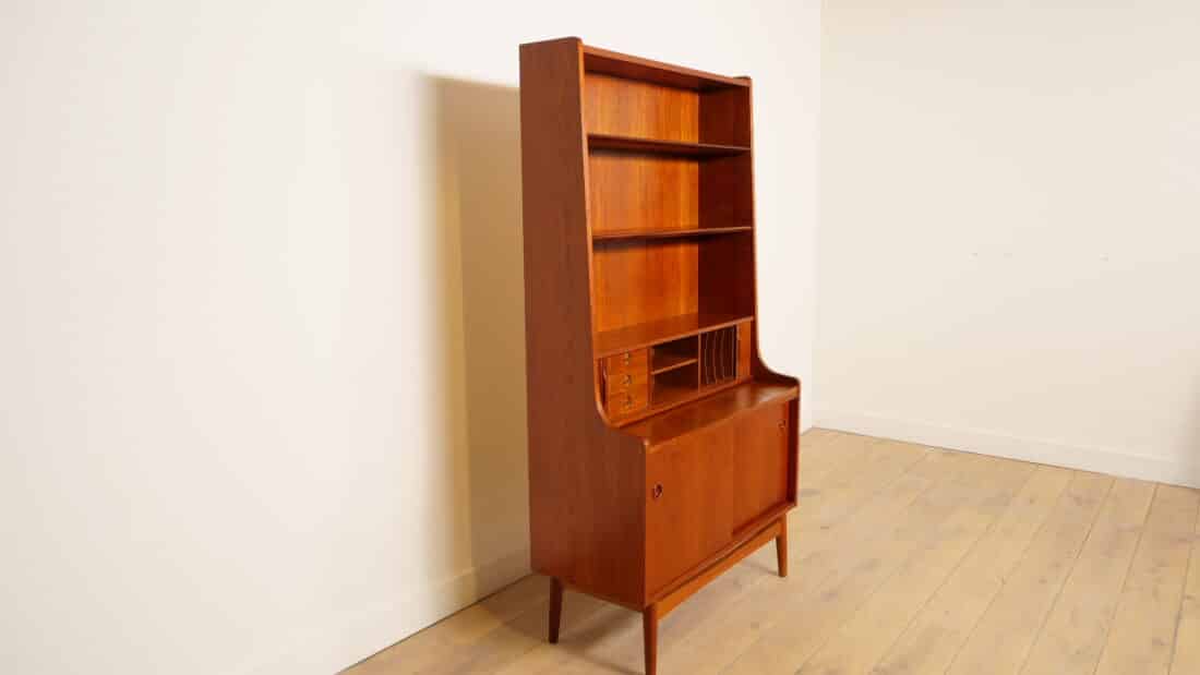 Vintage Boekenkast Secretaire Teak Johannes Sorth Vintage Boekenkast Secretaire Teak Johannes Sorth