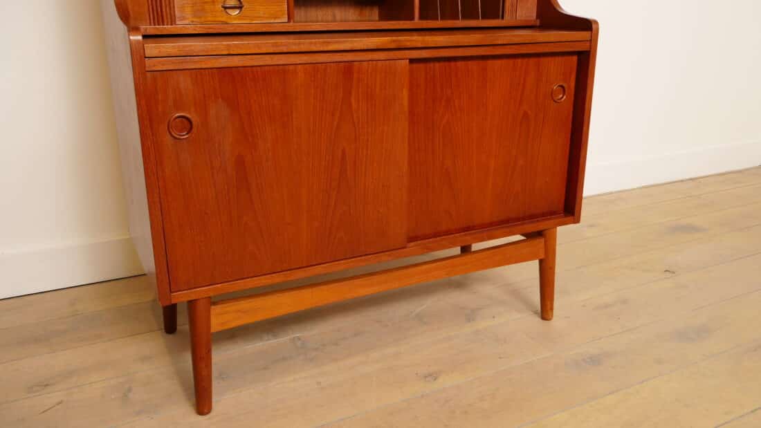 Vintage Boekenkast Secretaire Teak Johannes Sorth Vintage Boekenkast Secretaire Teak Johannes Sorth