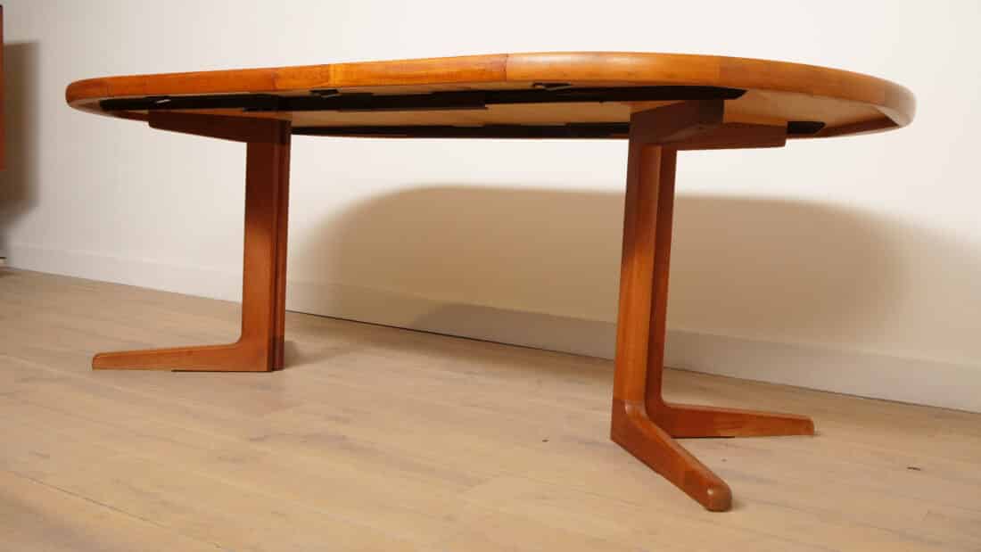 Vintage Ronde Eettafel Teak Uitschuifbaar 114 Cm 8211 214 Cm Vintage Ronde Eettafel Teak Uitschuifbaar 114 Cm 8211 214 Cm