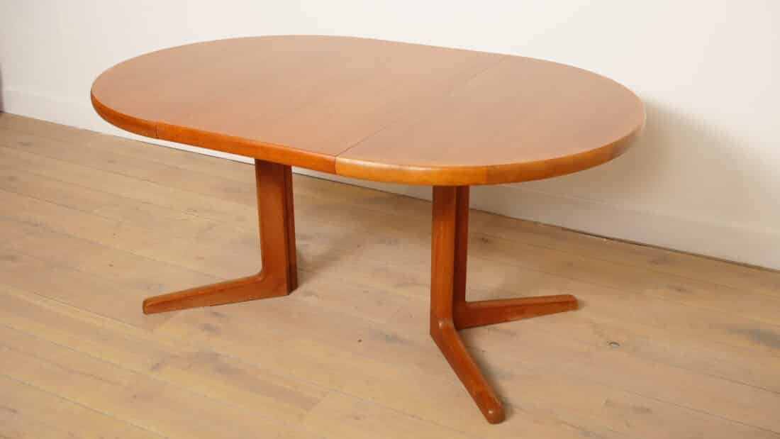 Vintage Ronde Eettafel Teak Uitschuifbaar 114 Cm 8211 214 Cm Vintage Ronde Eettafel Teak Uitschuifbaar 114 Cm 8211 214 Cm