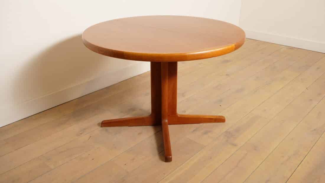 Vintage Ronde Eettafel Teak Uitschuifbaar 114 Cm 8211 214 Cm Vintage Ronde Eettafel Teak Uitschuifbaar 114 Cm 8211 214 Cm