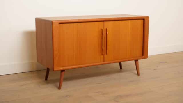 Vintage Dressoir Met Schuifdeuren Audiomeubel Teak
