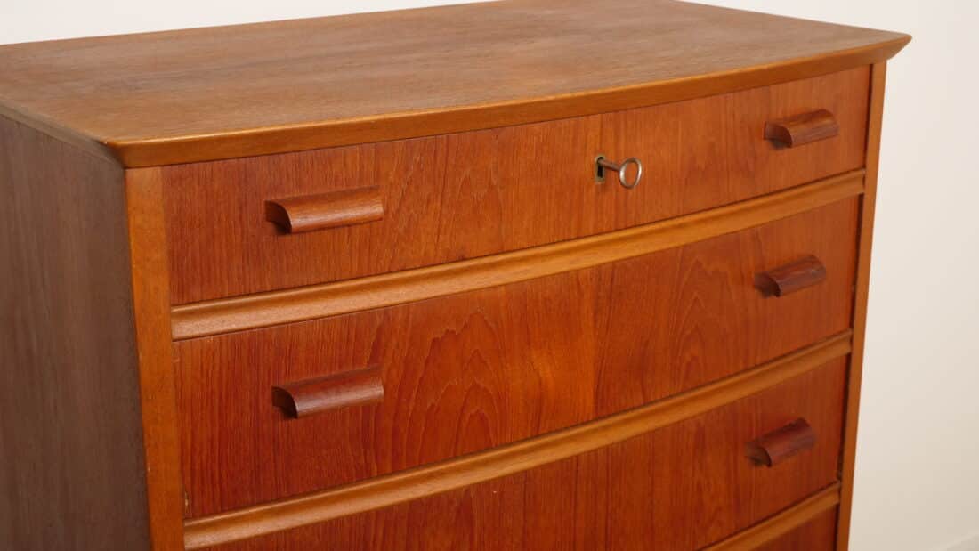 Vintage Deense Ladekast Teak 7 Lades 122 Cm Vintage Deense Ladekast Teak 7 Lades 122 Cm