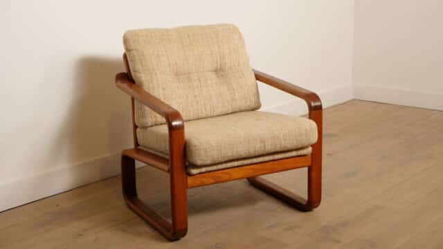 Vintage Lounge Fauteuil Dhs Teak Crme