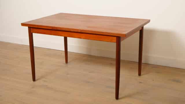 Vintage Eettafel Teak Uitschuifbaar