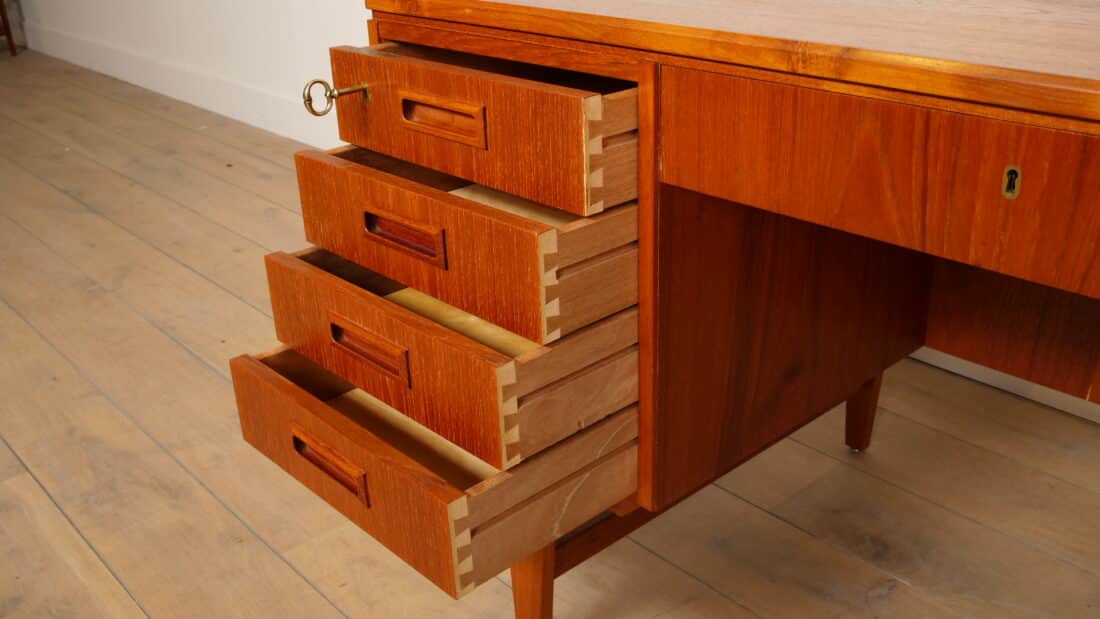 Vintage Bureau Deens Teak Mid Century