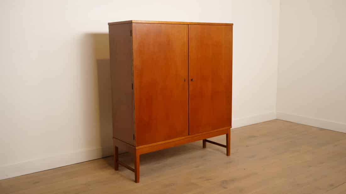 Vintage Wandkast Deens Design Eiken 1960s