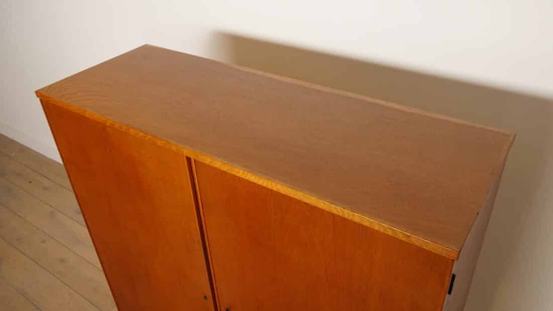 Vintage Wandkast Deens Design Eiken 1960s