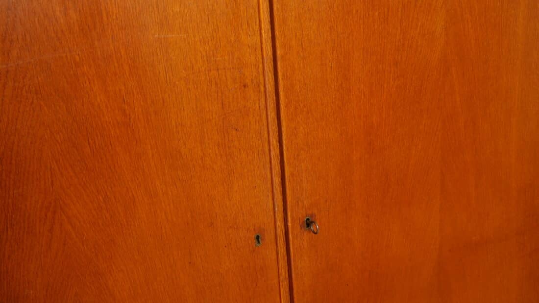 Vintage Wandkast Deens Design Eiken 1960s