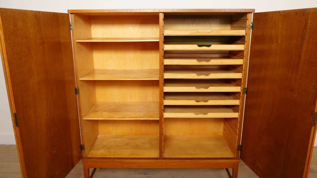 Vintage Wandkast Deens Design Eiken 1960s