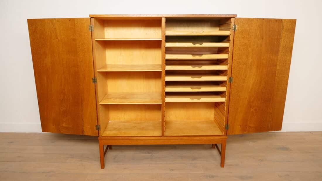 Vintage Wandkast Deens Design Eiken 1960s