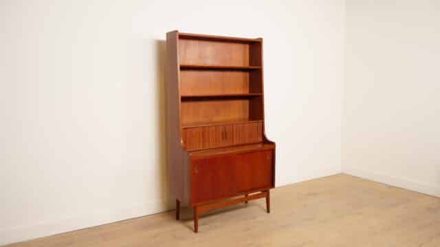Vintage Boekenkast Secretaire Teak Johannes Sorth