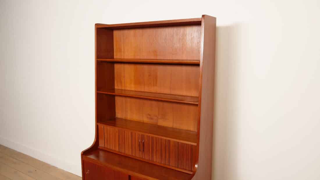 Vintage Boekenkast Secretaire Teak Johannes Sorth