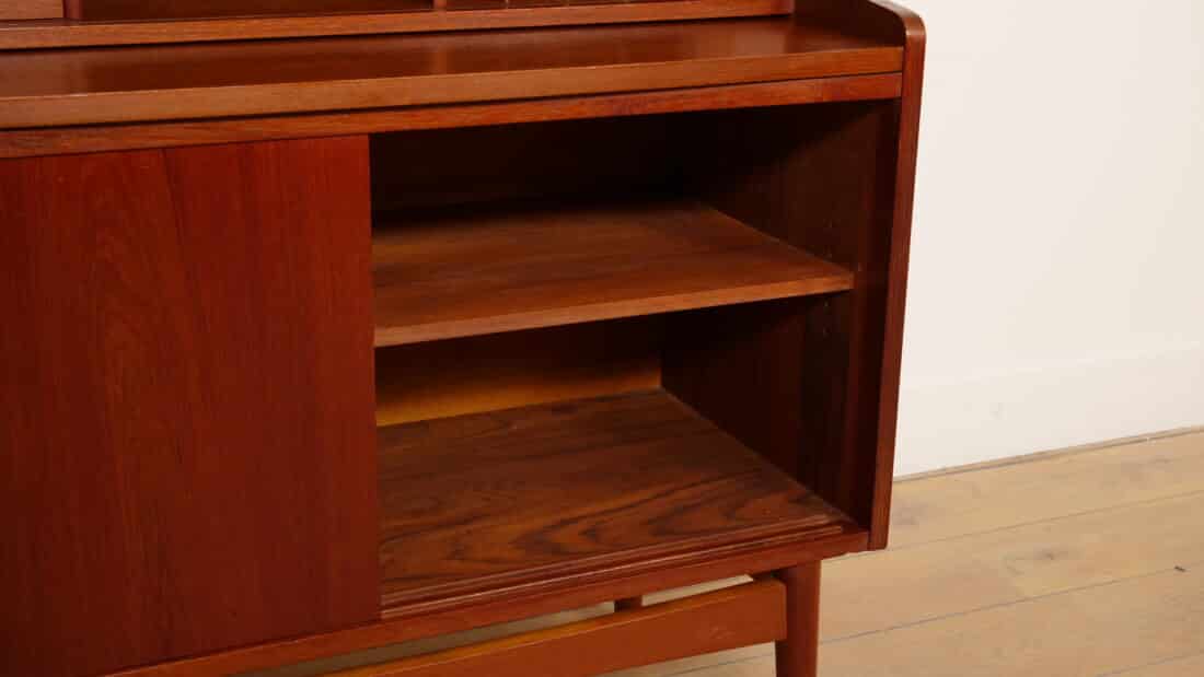Vintage Boekenkast Secretaire Teak Johannes Sorth