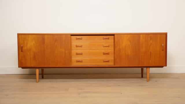 Vintage Dressoir Schuifdeuren Scandinavisch Design 209 Cm