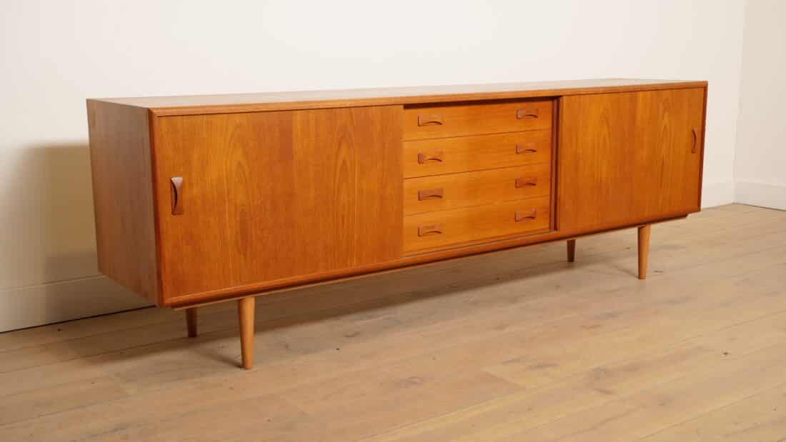 Vintage Dressoir Schuifdeuren Scandinavisch Design 209 Cm