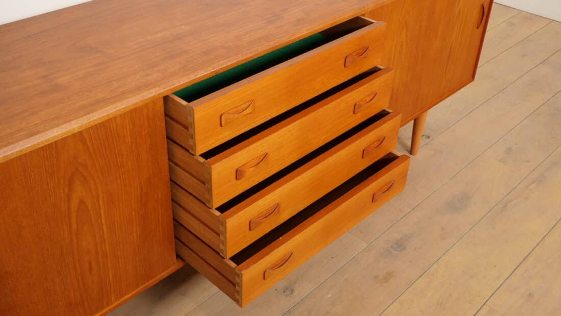 Vintage Dressoir Schuifdeuren Scandinavisch Design 209 Cm