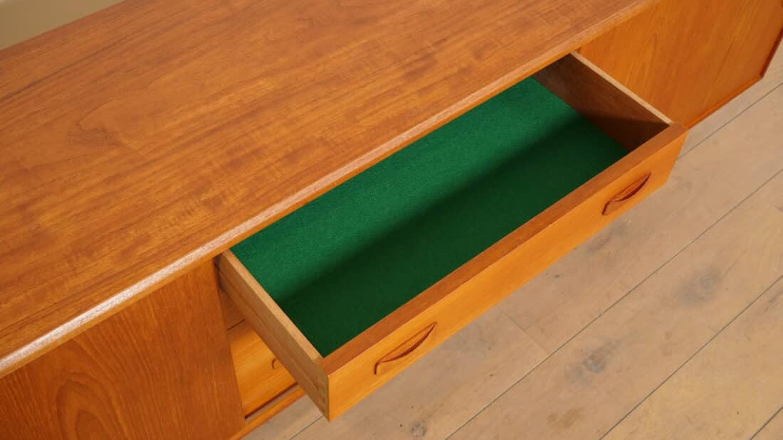 Vintage Dressoir Schuifdeuren Scandinavisch Design 209 Cm