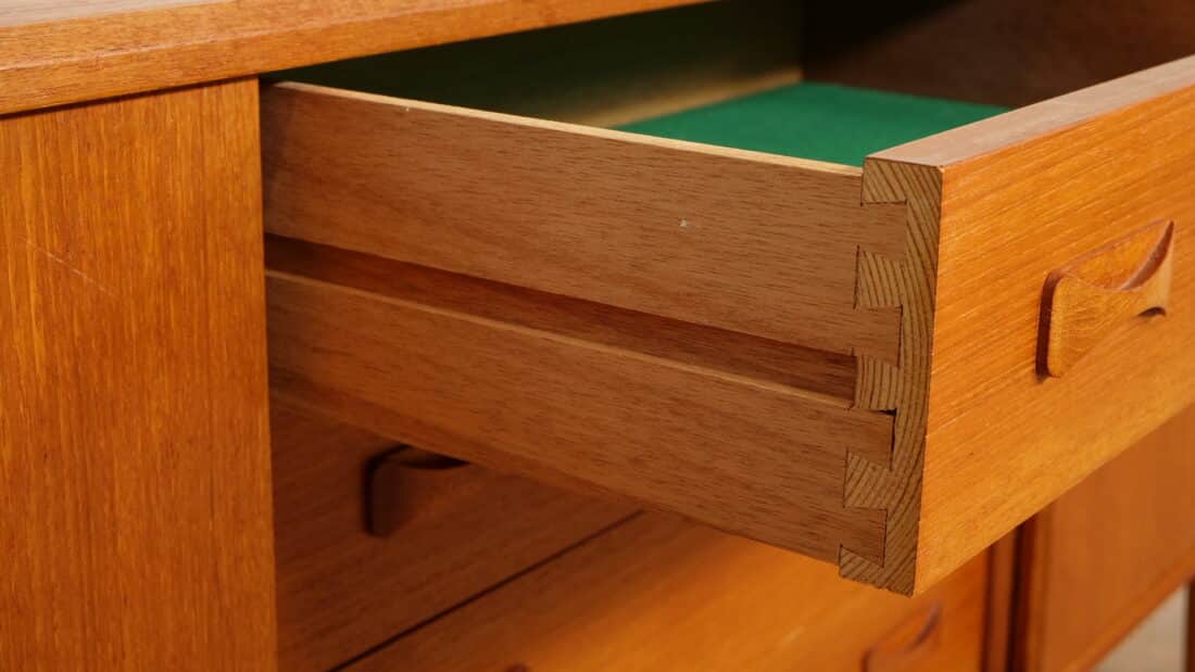 Vintage Dressoir Schuifdeuren Scandinavisch Design 209 Cm