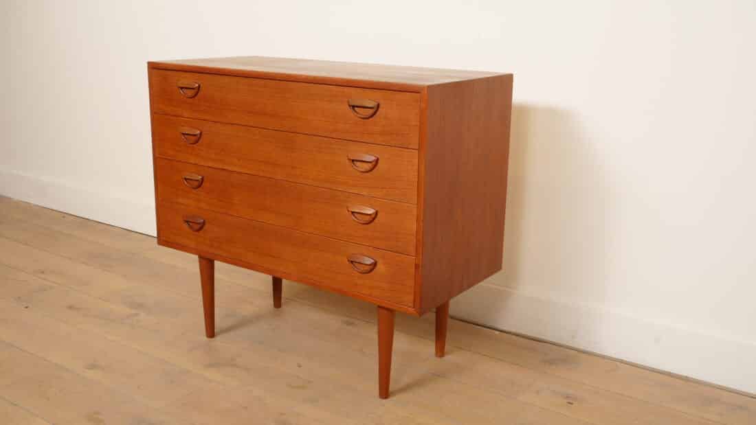 Vintage Ladekast 4 Lades Kai Kristiansen Teak