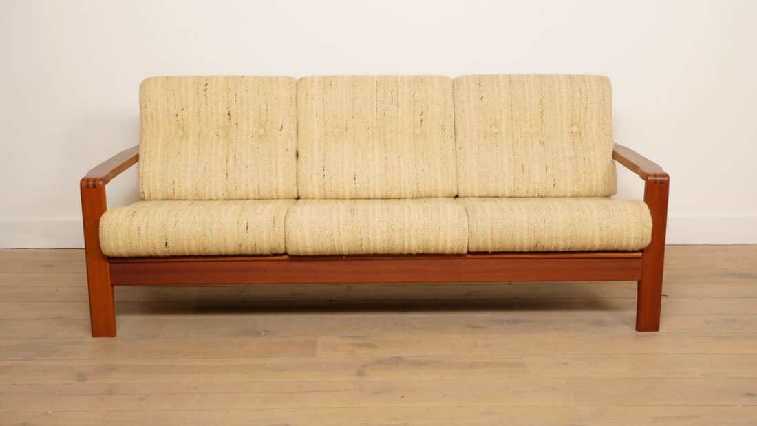 Vintage Bank 3 Zits Teak Crme Deens