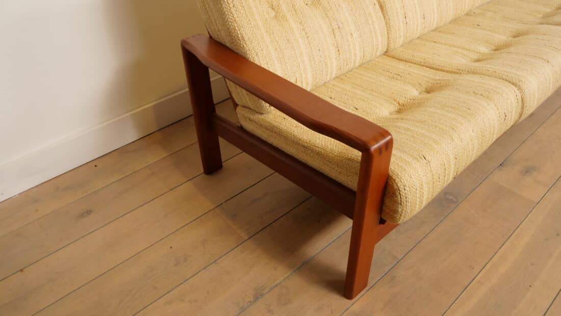 Vintage Bank 3 Zits Teak Crme Deens