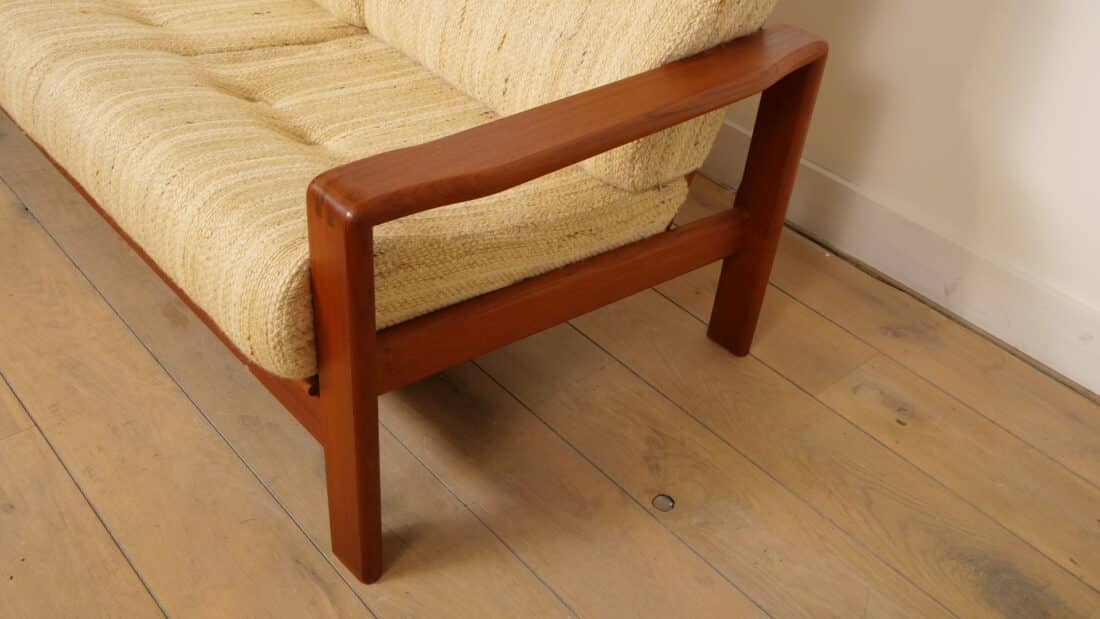 Vintage Bank 3 Zits Teak Crme Deens