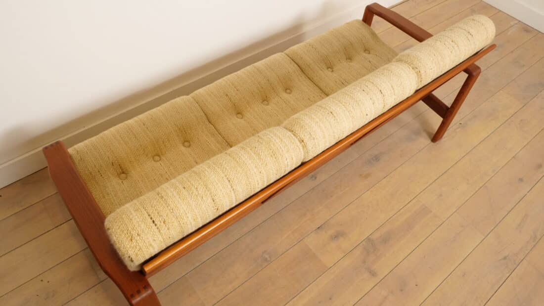 Vintage Bank 3 Zits Teak Crme Deens