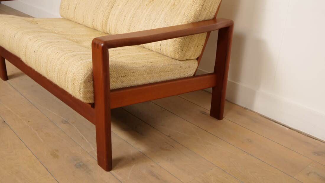 Vintage Bank 2 Zits Teak Crme Deens