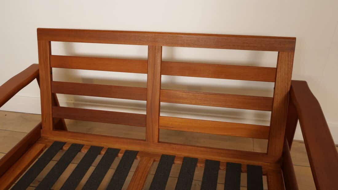 Vintage Bank 2 Zits Teak Crme Deens