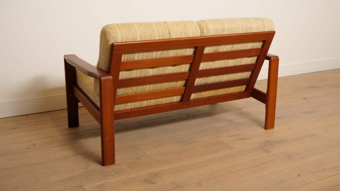 Vintage Bank 2 Zits Teak Crme Deens