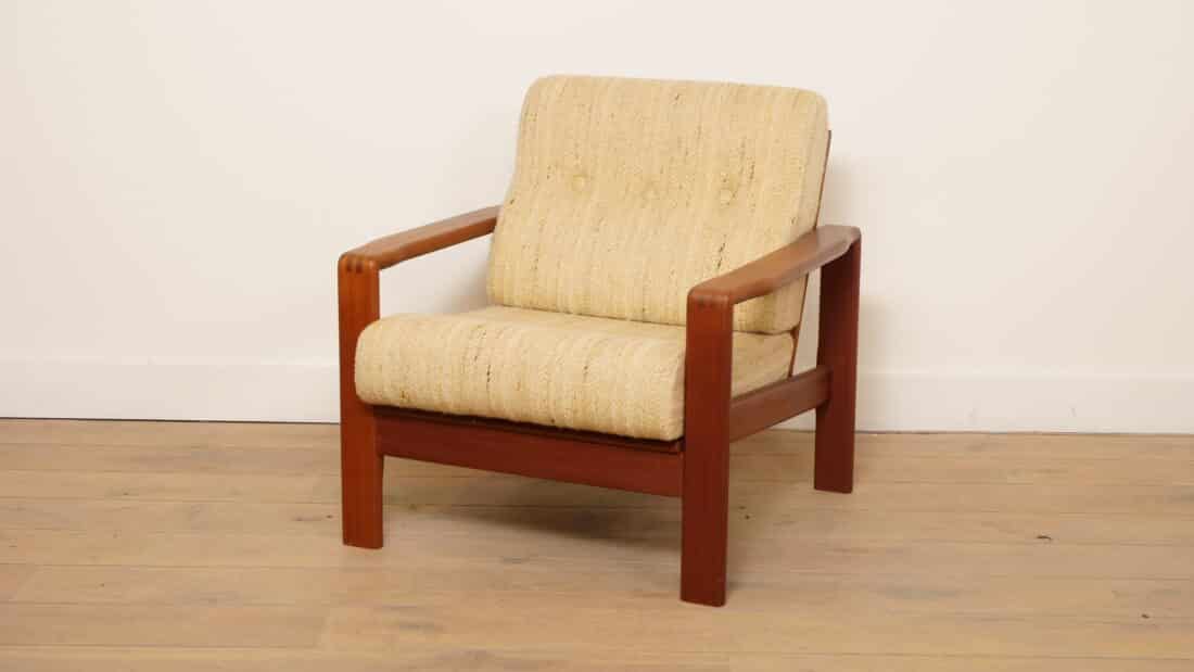 Vintage Lounge Fauteuil Teak Crme