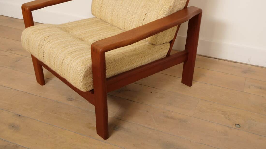 Vintage Lounge Fauteuil Teak Crme