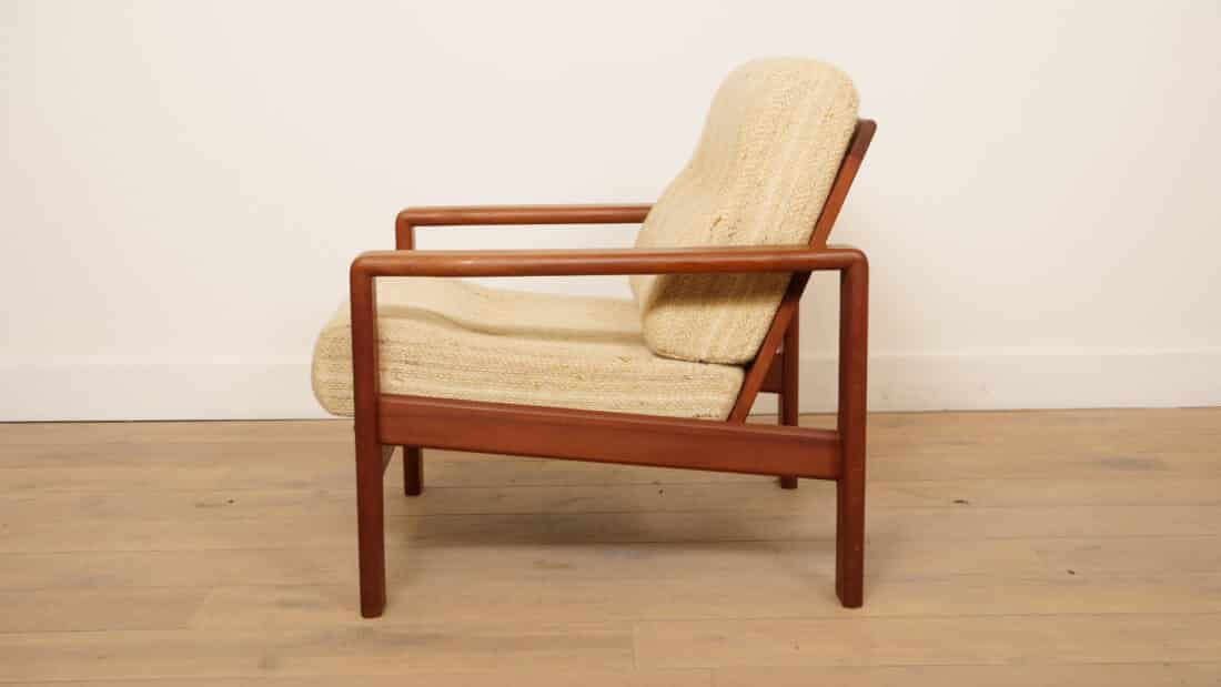 Vintage Lounge Fauteuil Teak Crme