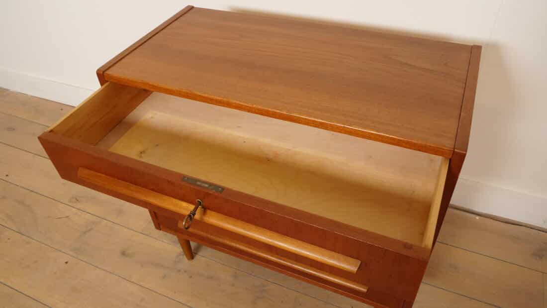 Vintage Ladekast 4 Lades Teak