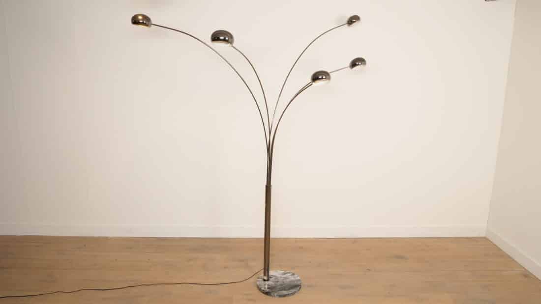 Vintage Design Vloerlamp Cottex Sweden 5 Armig