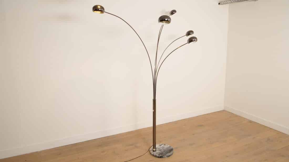 Vintage Design Vloerlamp Cottex Sweden 5 Armig