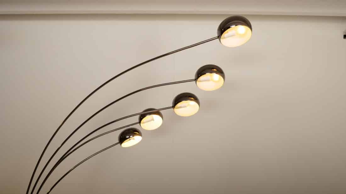 Vintage Design Vloerlamp Cottex Sweden 5 Armig