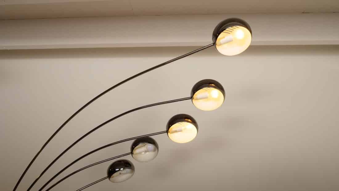 Vintage Design Vloerlamp Cottex Sweden 5 Armig