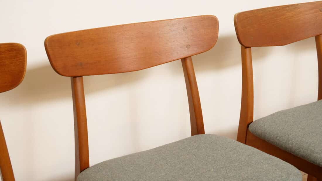 6 X Eetkamerstoel Farstrup Model 210 Opnieuw Gestoffeerd