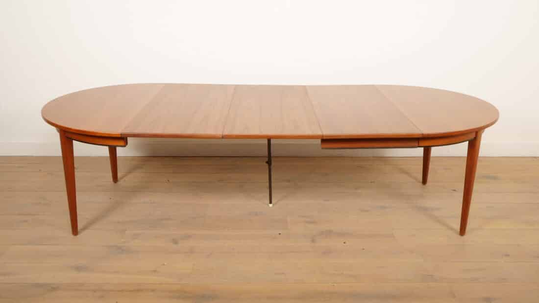 Vintage Ronde Eettafel Xxl Omann Jun No 55 Teak Uitschuifbaar